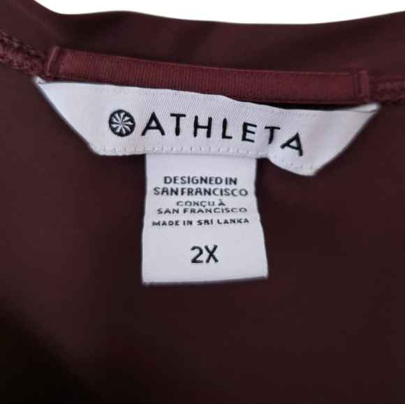 Athleta Ultimate Train Top in Spiced Cabernet Size 2X - Picture 4 of 10